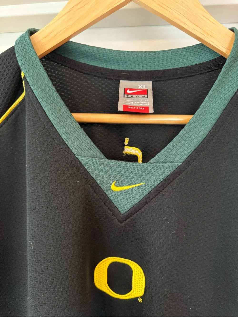 Nike Black & Green Oregon Ducks Short-Sleeve Athletic Jersey